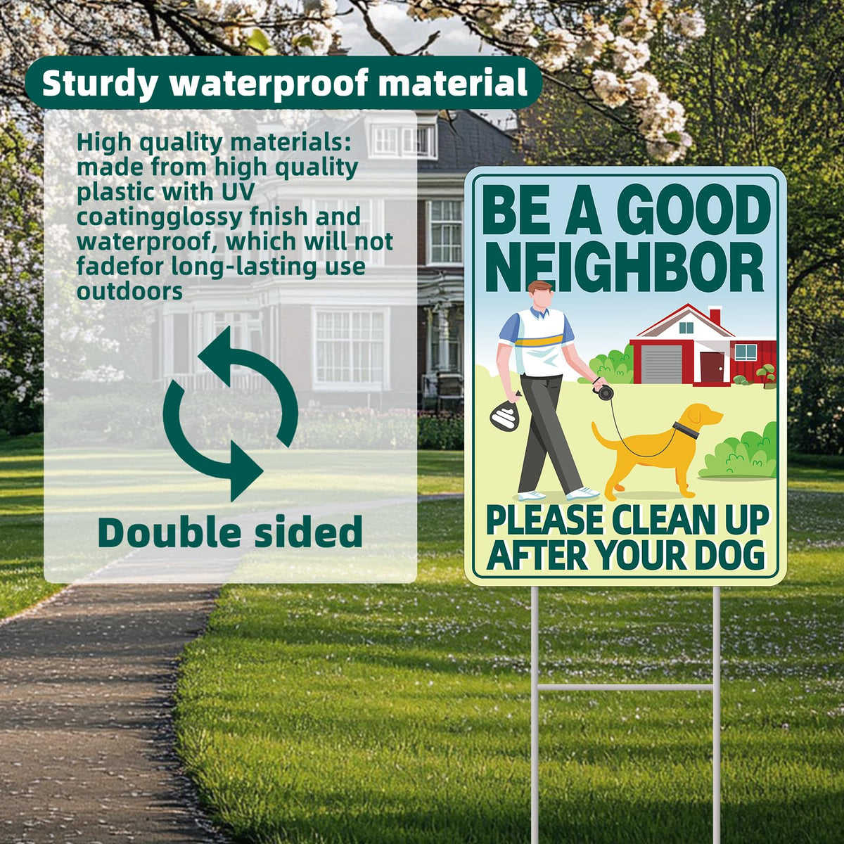 GXGGUS corrugated plastic sign resists rain and wind.