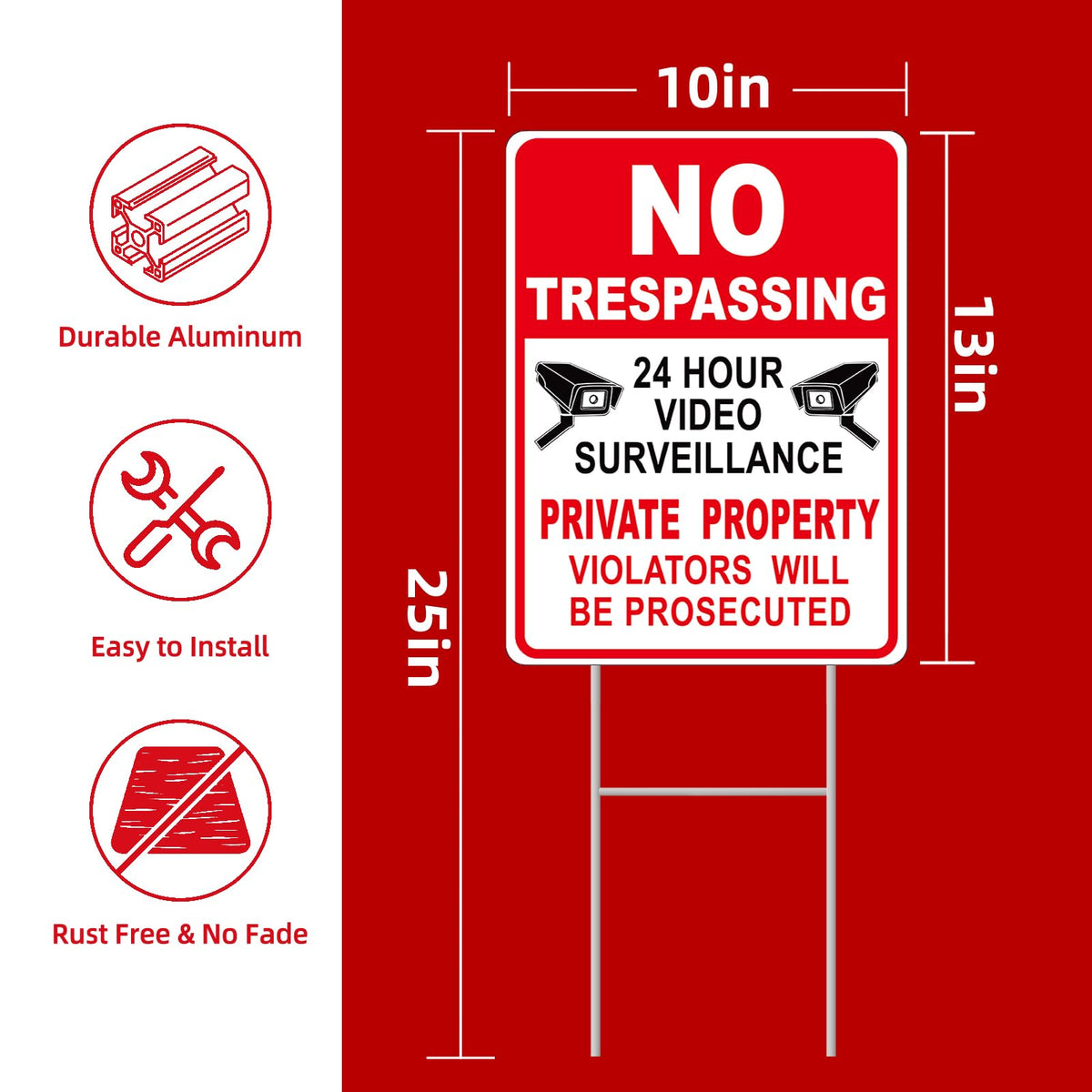 GXGGUS double-sided sign with UV coating for long-lasting outdoor visibility.