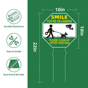 GXGGUS double-sided sign; visibility from both directions for dog-walker awareness