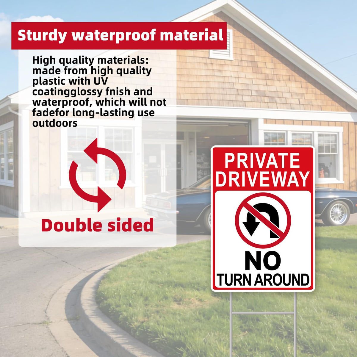 GXGGUS 2-pack driveway sign ideal for property entrances and driveways
