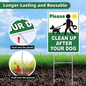 GXGGUS easy-setup stake keeps signs securely in ground.