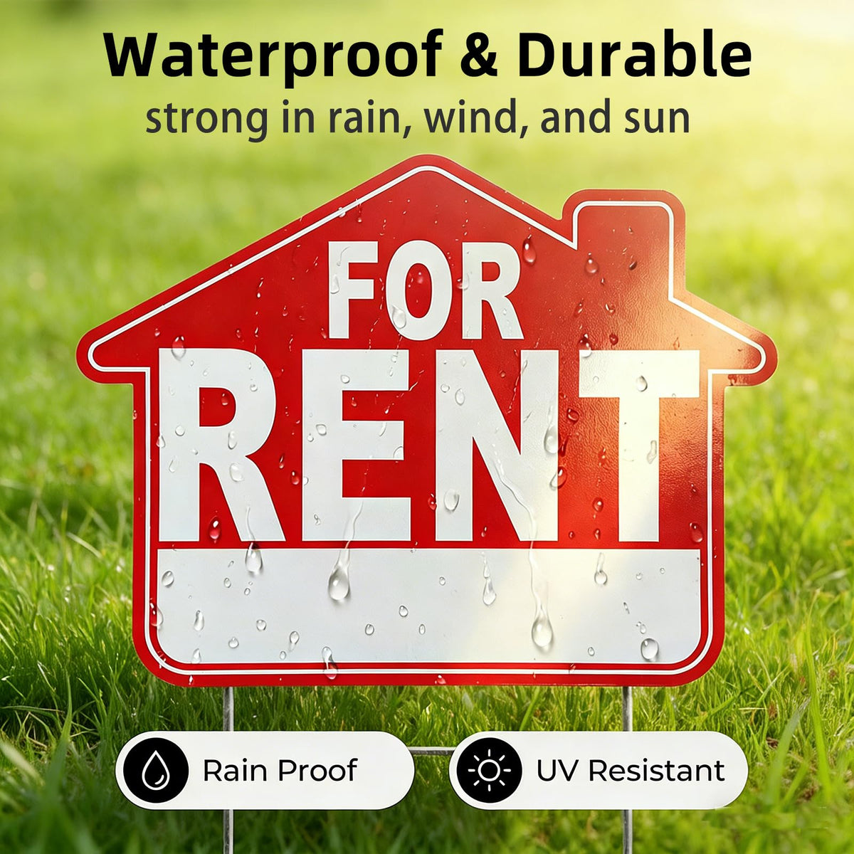 GXGGUS versatile rental sign used for open houses and yard sales