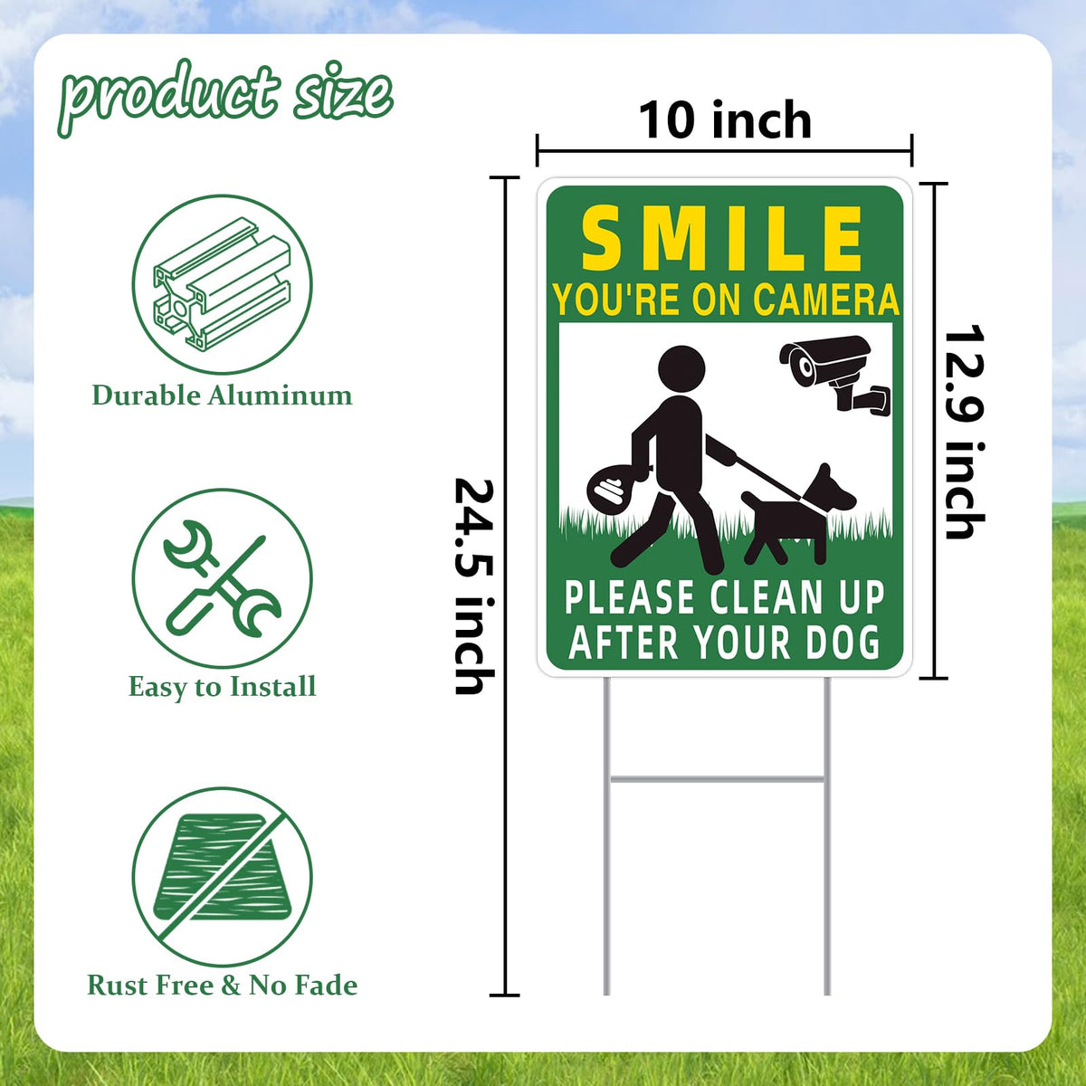 GXGGUS H-stake installation view shows easy setup for quick yard deployment