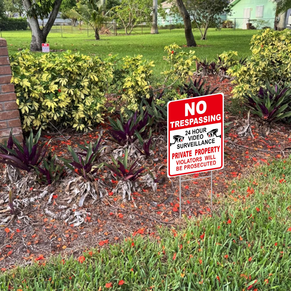 GXGGUS H-stake metal supports easy installation for lawns and entryways.