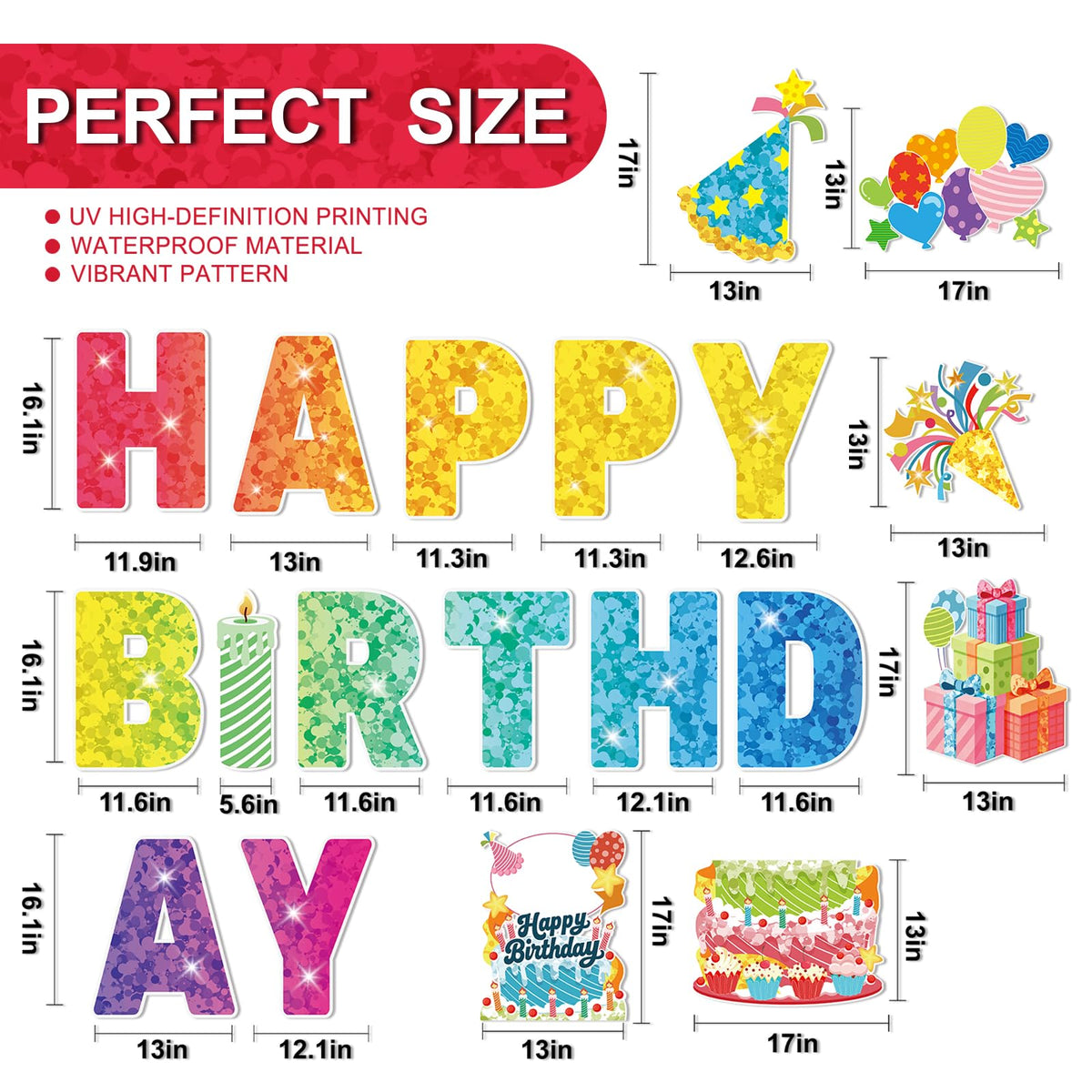 GXGGUS 30-inch cake sign on a 12-inch stake forms a dramatic center display