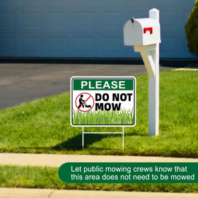 GXGGUS No-mow sign for yard and garden use, clearly marks protected areas.