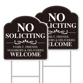 GXGGUS no-soliciting sign for house with two-sided visibility