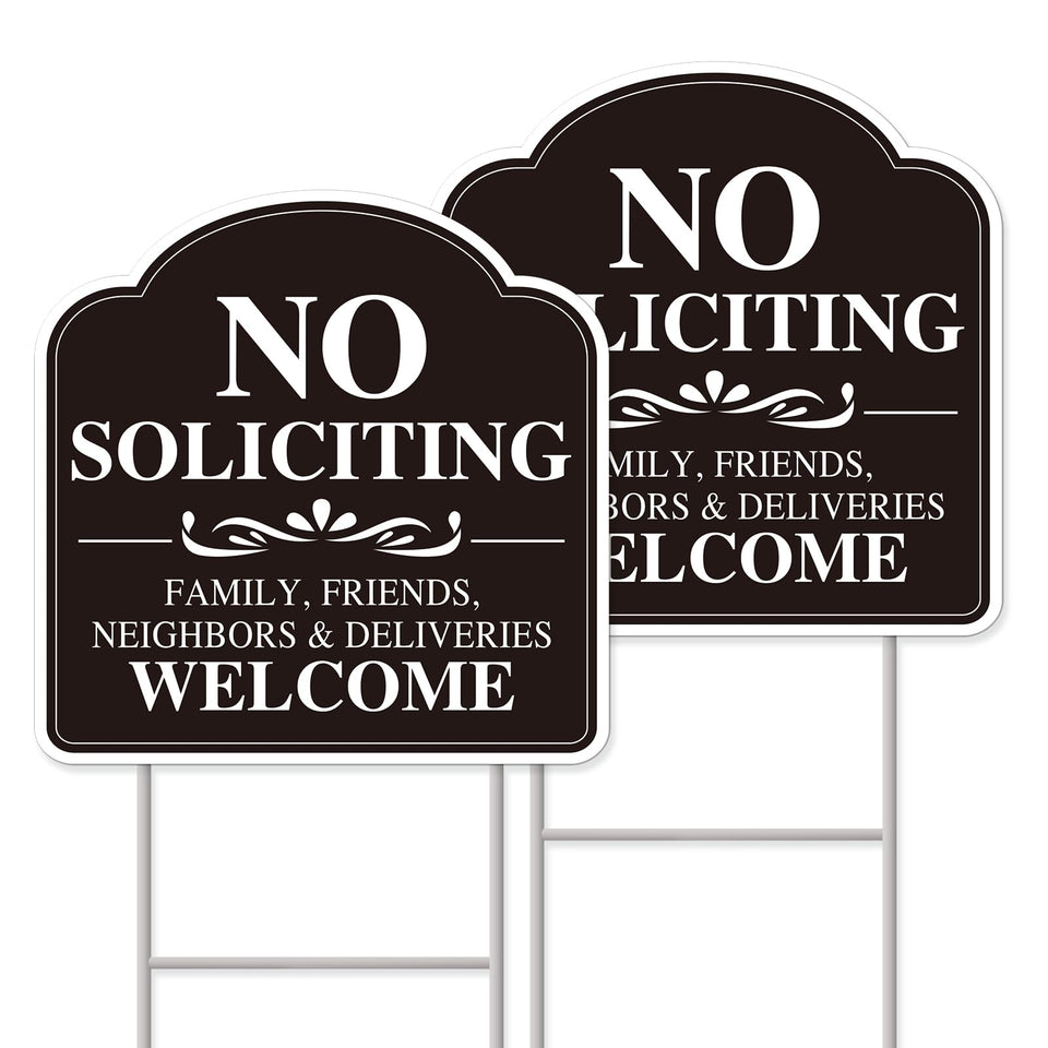 GXGGUS no-soliciting sign for house with two-sided visibility
