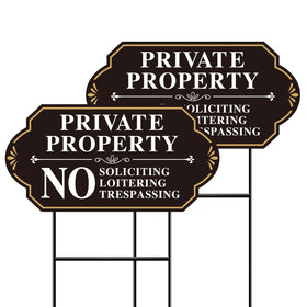 GXGGUS No Soliciting sign on house front door view deters unwanted visitors.