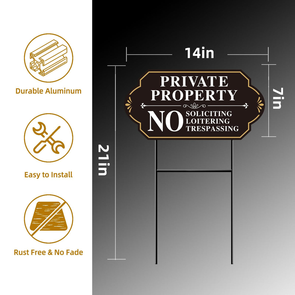 GXGGUS No Soliciting sign yard two-pack enhances curb appeal while marking boundaries.