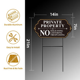 GXGGUS No Soliciting sign yard two-pack enhances curb appeal while marking boundaries.