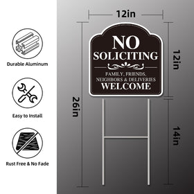 GXGGUS two-pack no-soliciting sign enhances curb presence