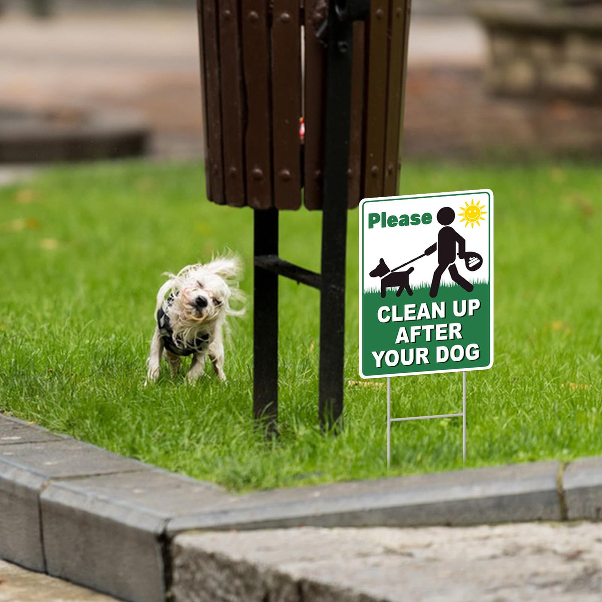 GXGGUS pack-two-dog-signs-ideal-for yards and courtyards.
