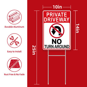 GXGGUS private driveway sign with stakes enhances quick outdoor installation