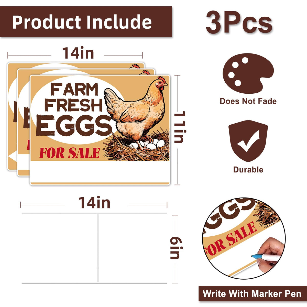 GXGGUS sign kit with stake for quick outdoor installation