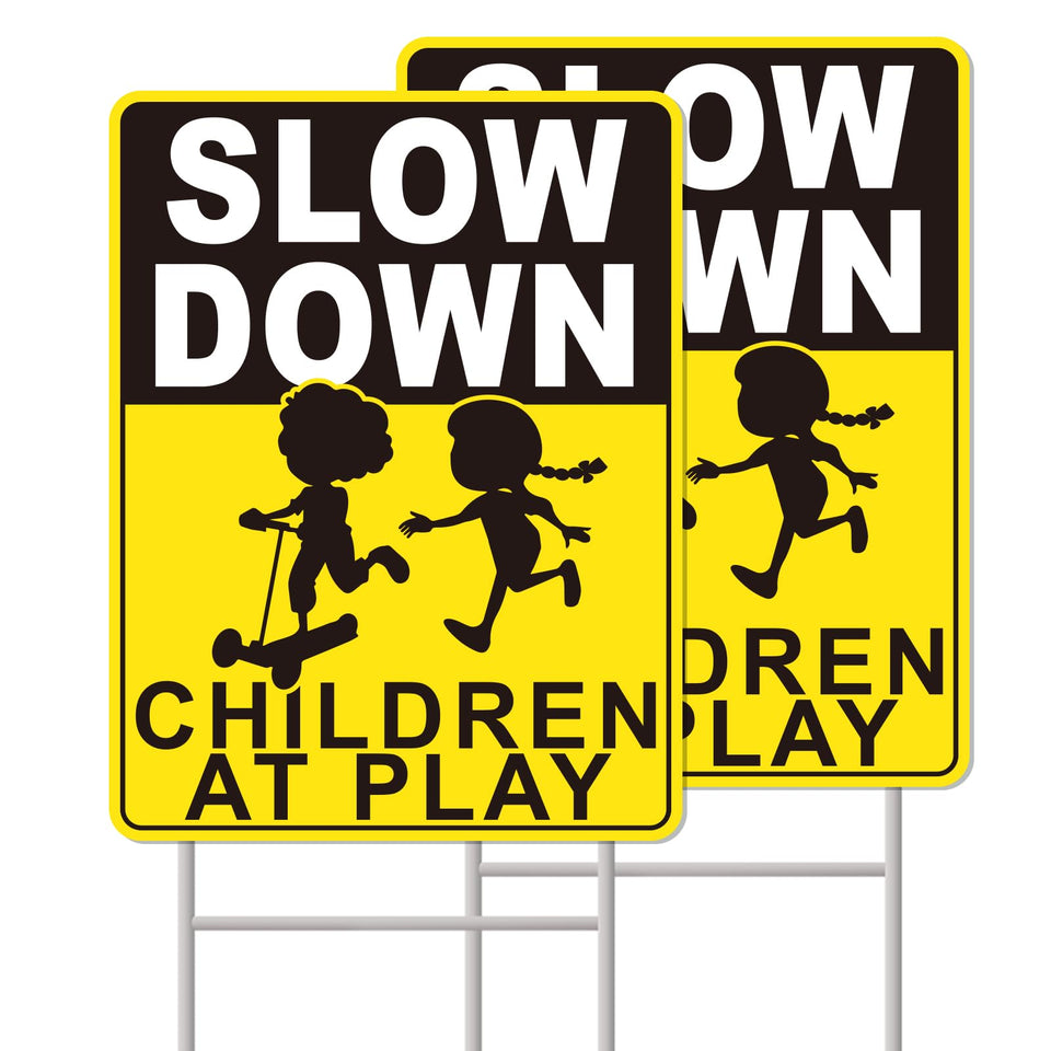 GXGGUS slow-down signs front view with high visibility for residential streets