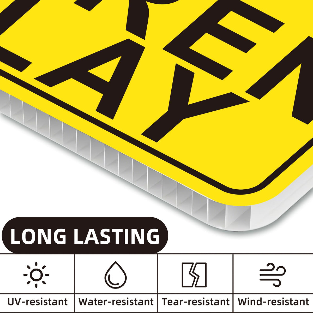 GXGGUS slow-down signs yellow background enhances quick driver recognition