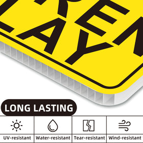 GXGGUS slow-down signs yellow background enhances quick driver recognition