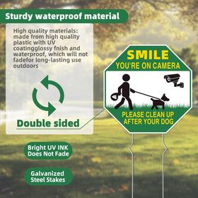 GXGGUS sturdy metal stakes; easy ground insertion for secure display