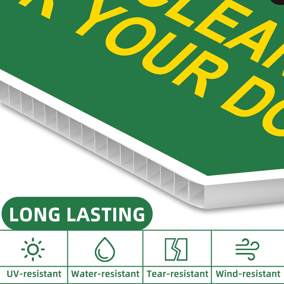 GXGGUS UV-coated waterproof plastic signs; durable outdoors in sun and rain