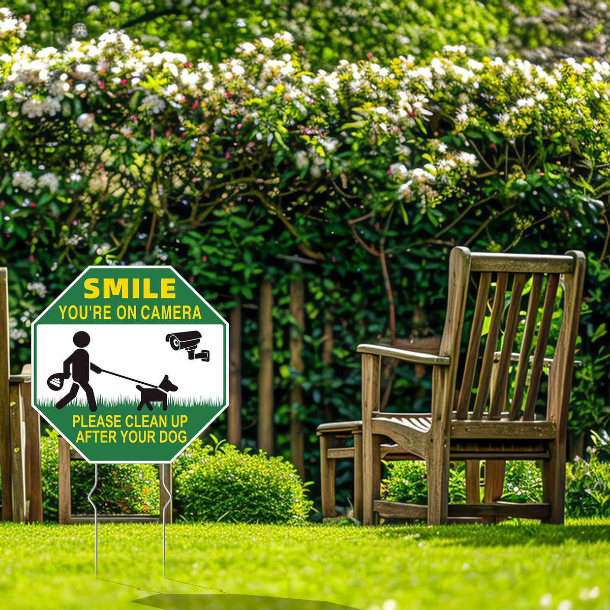 GXGGUS yard placement sign; placed in ground for clear pickup reminders