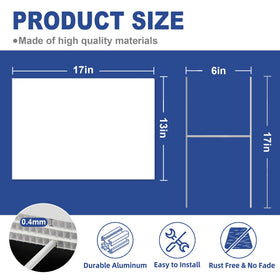 GXGGUS metal H-stake keeps displays sturdy and wind-resistant.