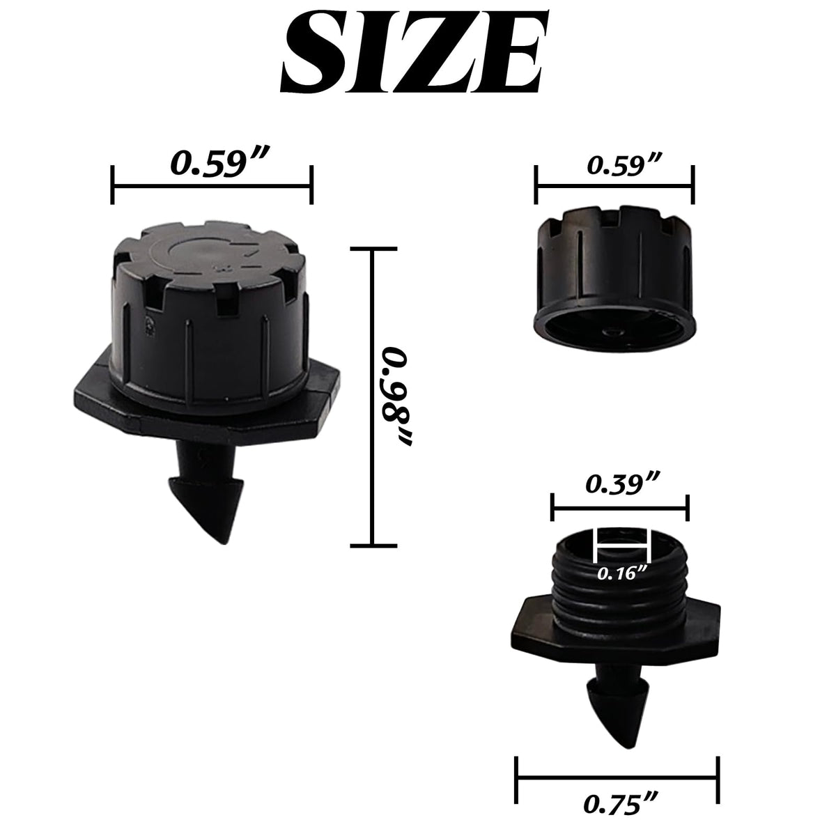 GXXMEI 360-degree spray dripper for uniform coverage in gardens.