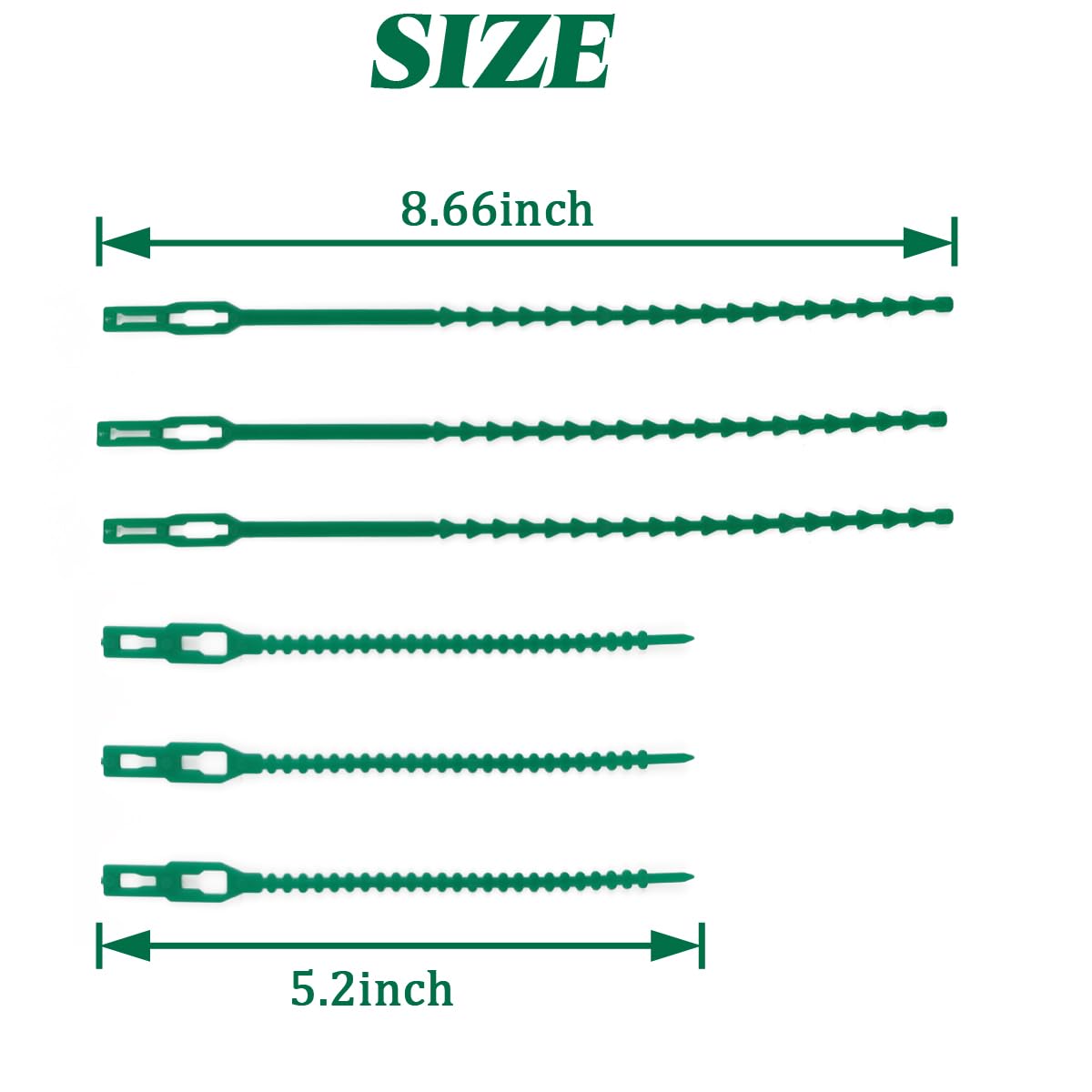 GXXMEI 5-inch plant ties provide adjustable grip.