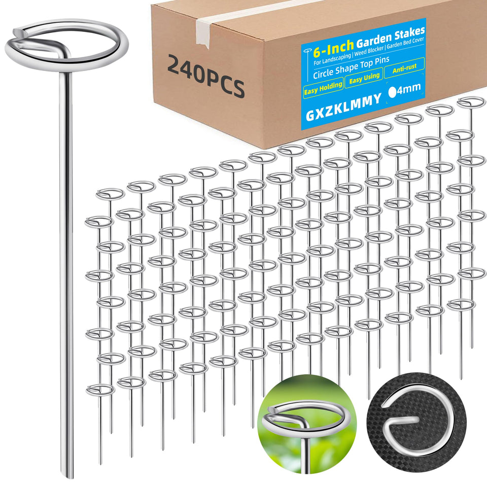 GXZKLMMY circle-top landscape pin in hand for easy handling and secure ground insertion.