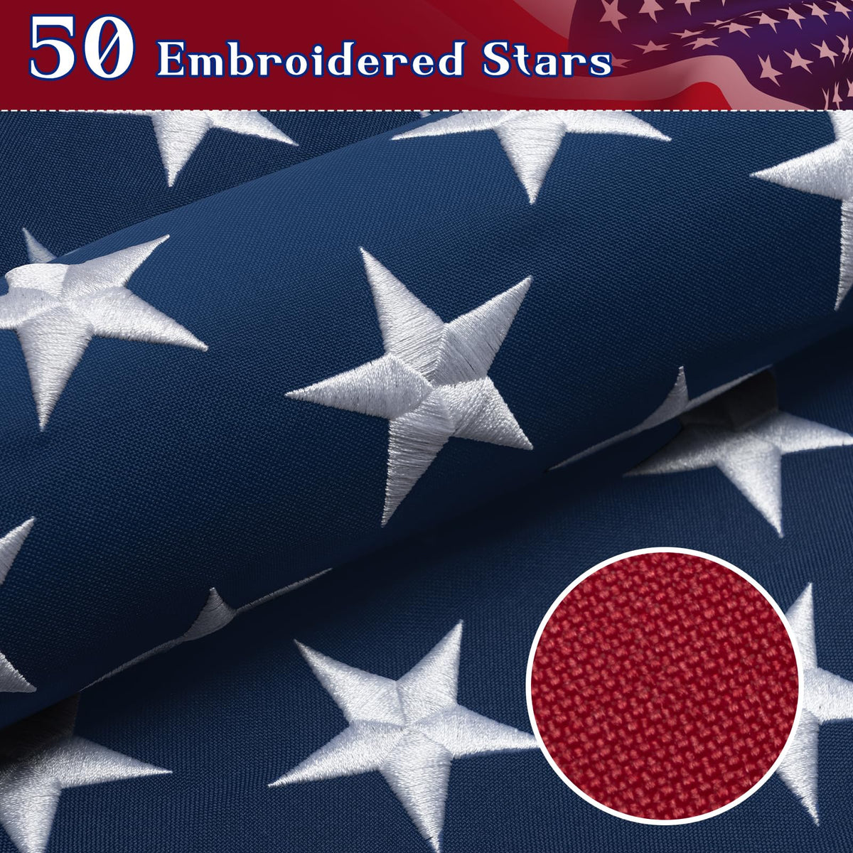 GYaozii American flag 4x6ft brass grommets for secure outdoor hanging