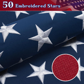GYaozii American flag 4x6ft brass grommets for secure outdoor hanging