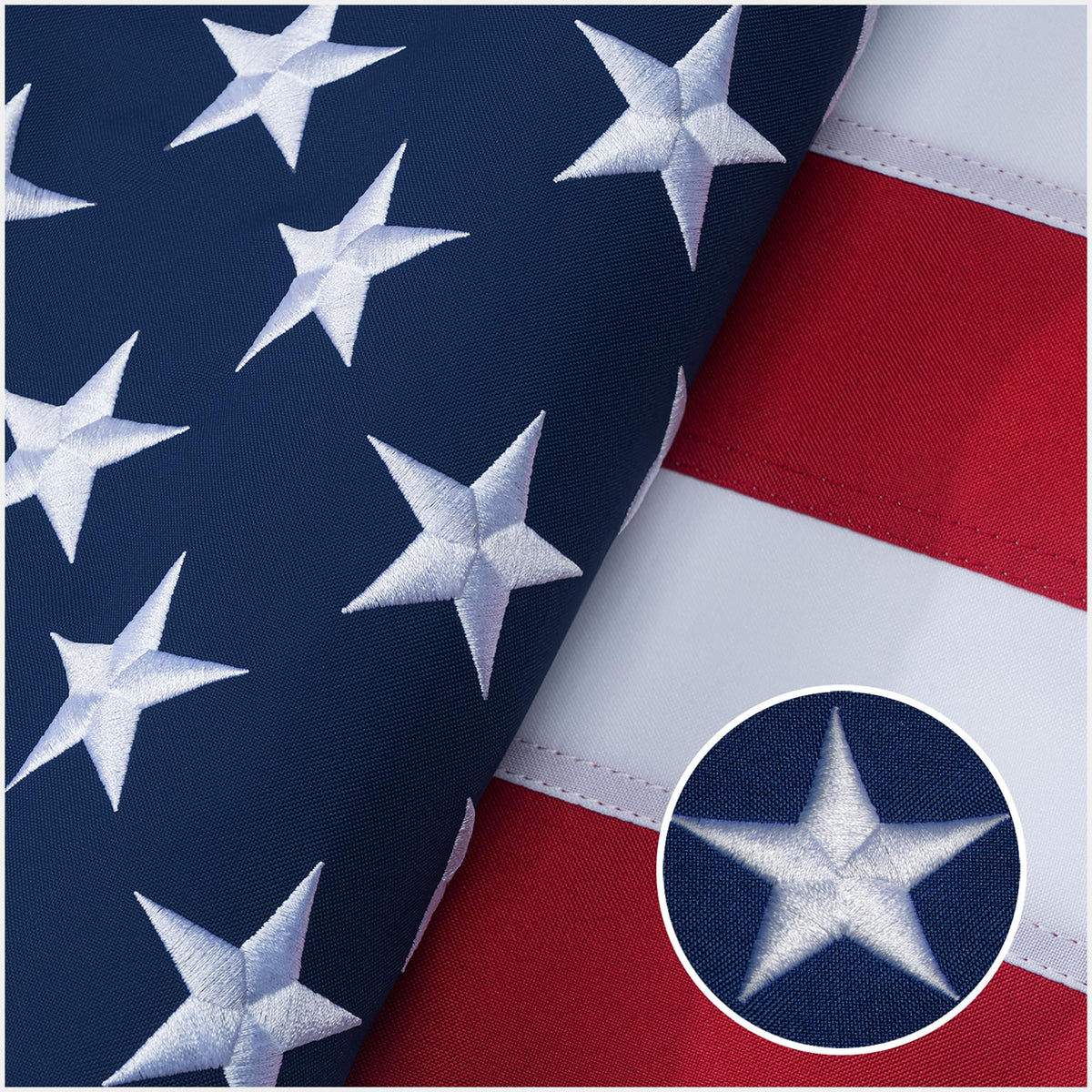GYaozii American flag 4x6ft embroidered stars for vibrant outdoor display