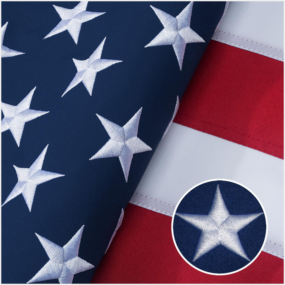 GYaozii American flag 4x6ft embroidered stars for vibrant outdoor display