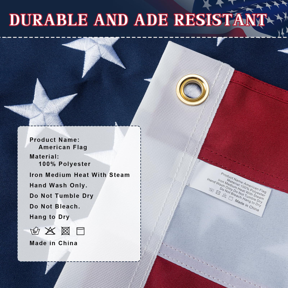 GYaozii American flag 4x6ft four-row stitching for enhanced durability