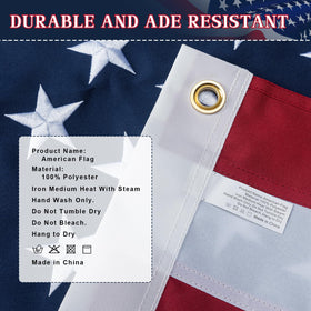 GYaozii American flag 4x6ft four-row stitching for enhanced durability