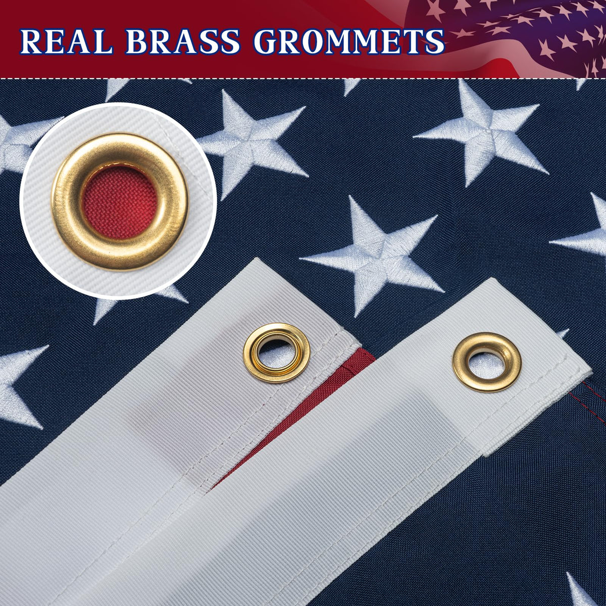 GYaozii American flag 4x6ft weather-resistant fabric stays colorful after weathering