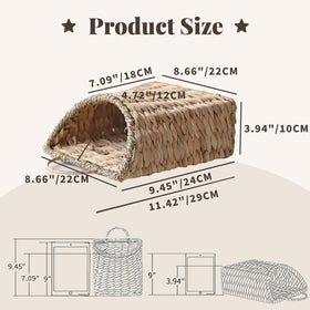 GYASVWU natural material basket with handle for easy wall mounting