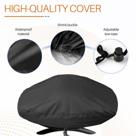 Image showing adjustable drawstring bottom securing cover for secure outdoor fit.
