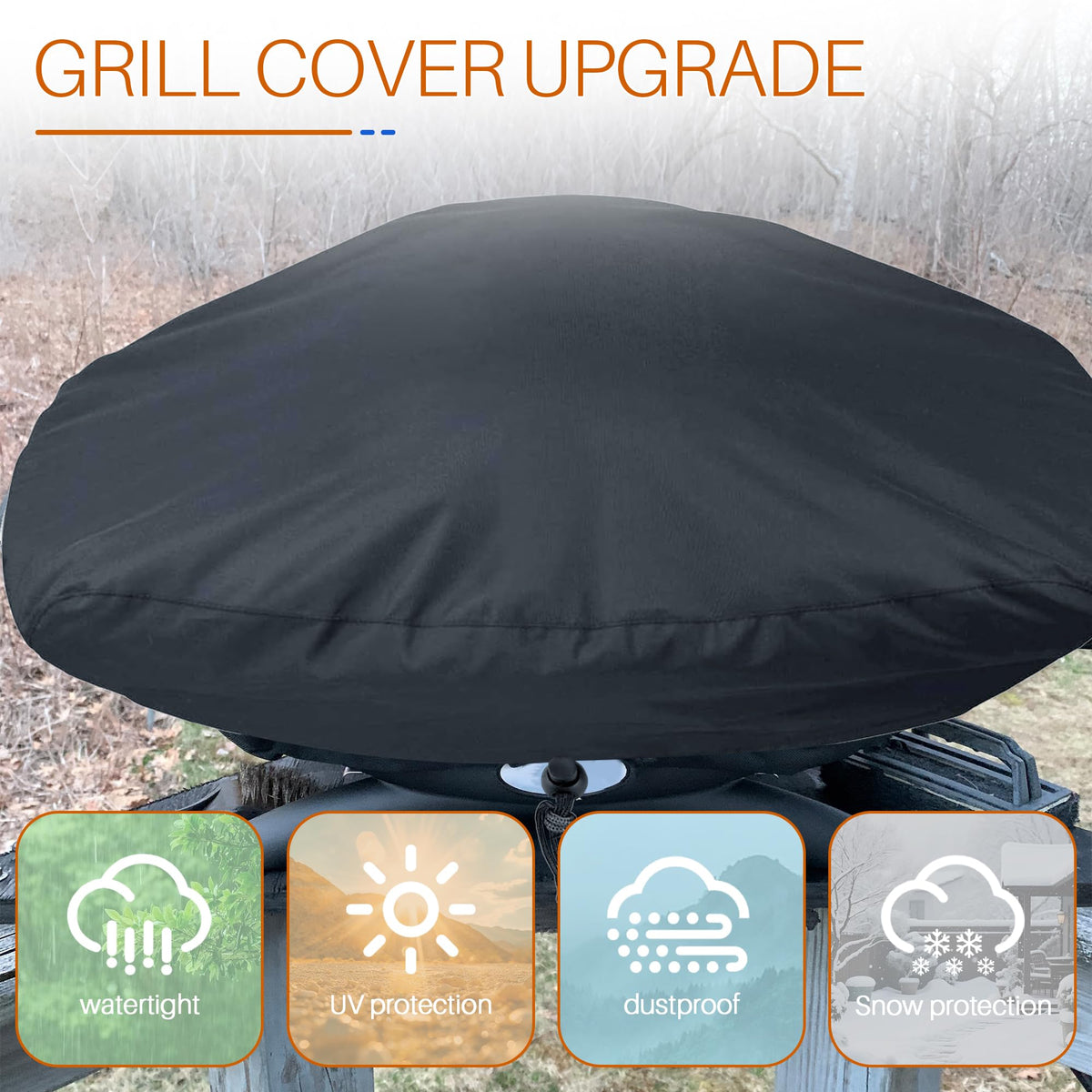 GYPNS cover shows waterproof, dustproof, UV-resistant finish for longevity.