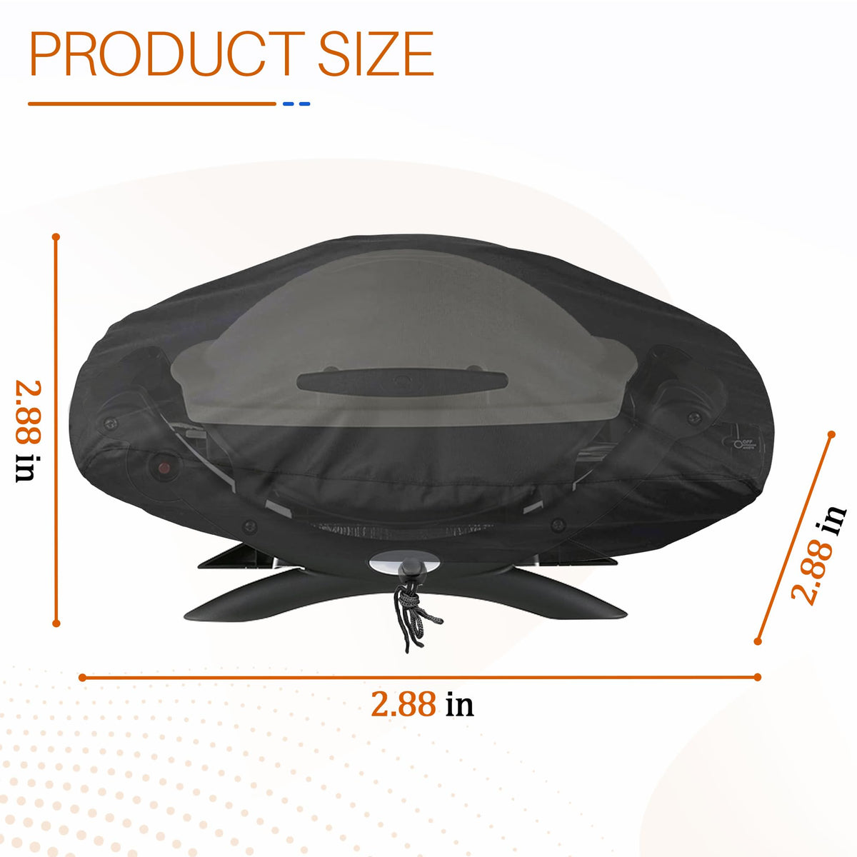 GYPNS Weber outdoor grill cover shields Q100 from weather exposure.