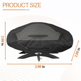 GYPNS Weber outdoor grill cover shields Q100 from weather exposure.