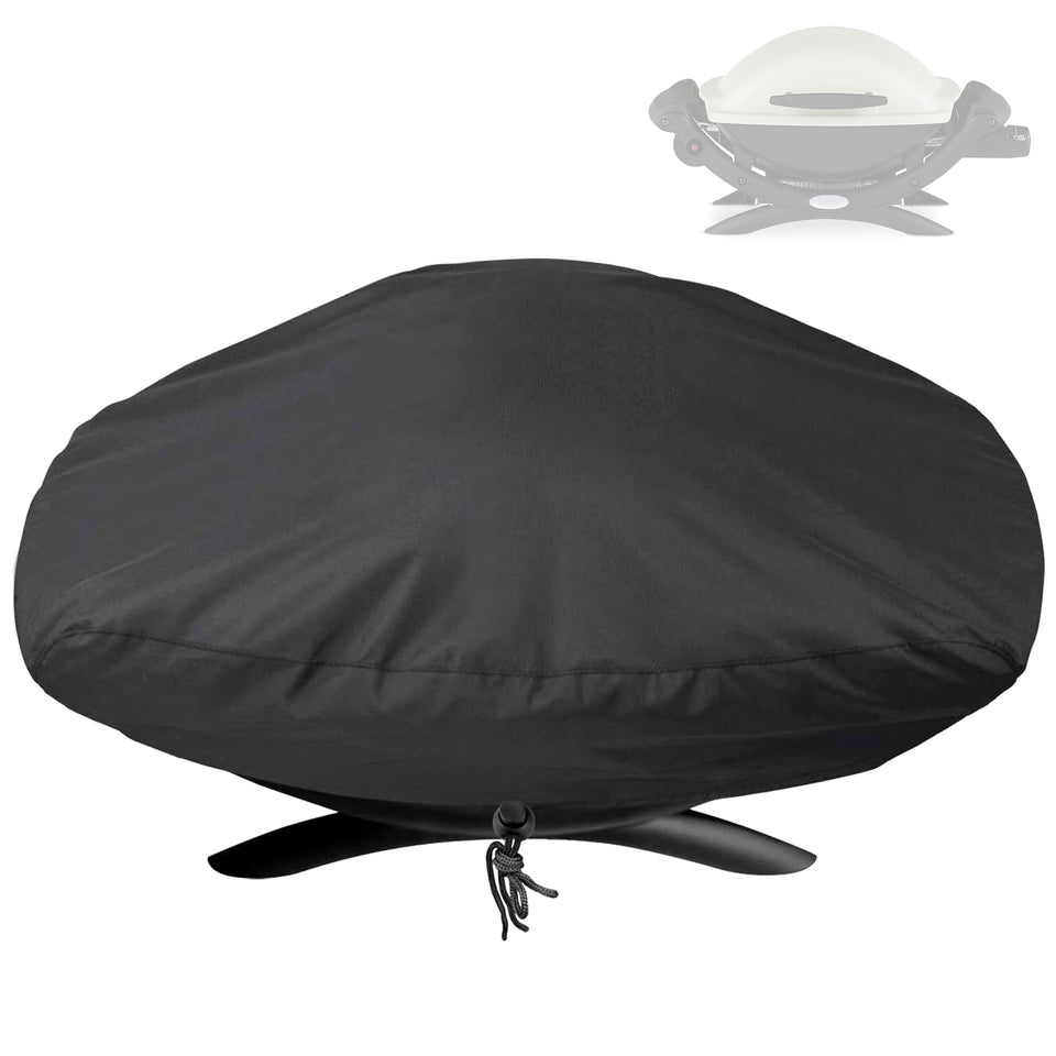 GYPNS grill cover for Weber Q1200 fit, protects during outdoor use.