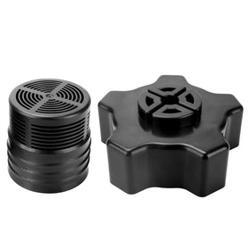 GYPNS SX180LA drain cap assembly on a Hayward filter, seals for leak-free operation.