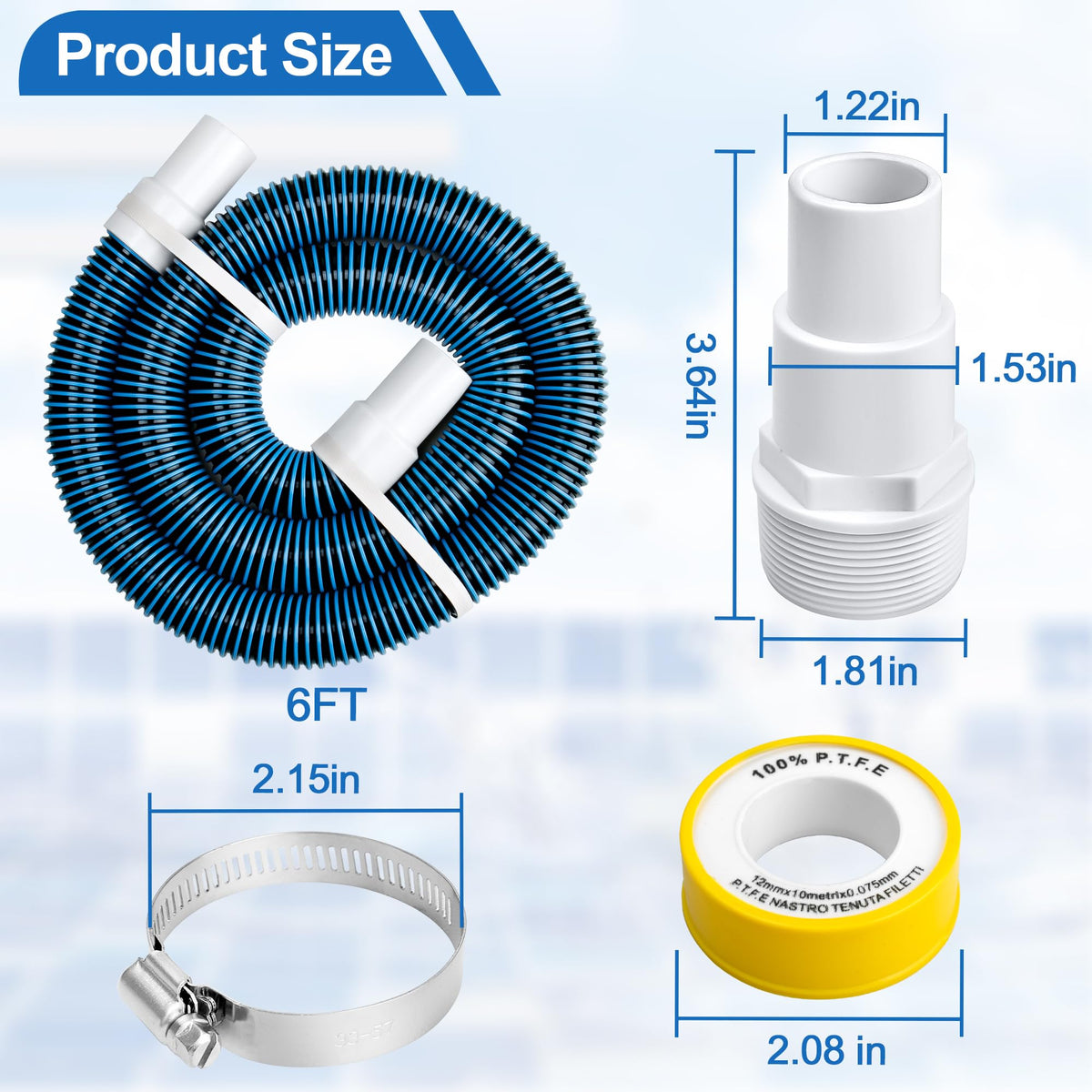 GYPNS pool hose adapter for secure Hayward connections and simple upgrades