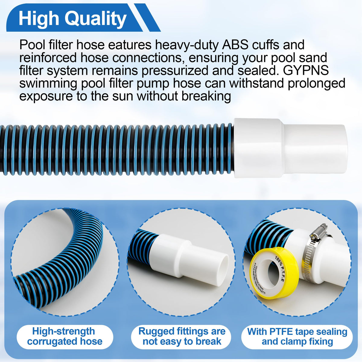 GYPNS hose clamps provide leak-free seals during circulation