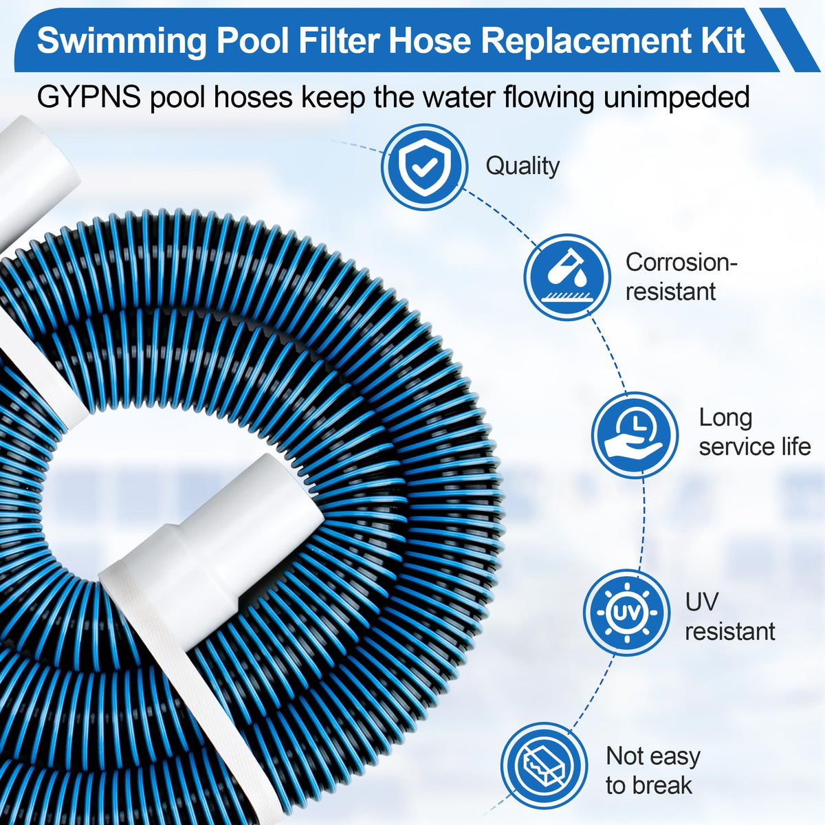 GYPNS reinforced hose connections optimize circulation and reduce leaks