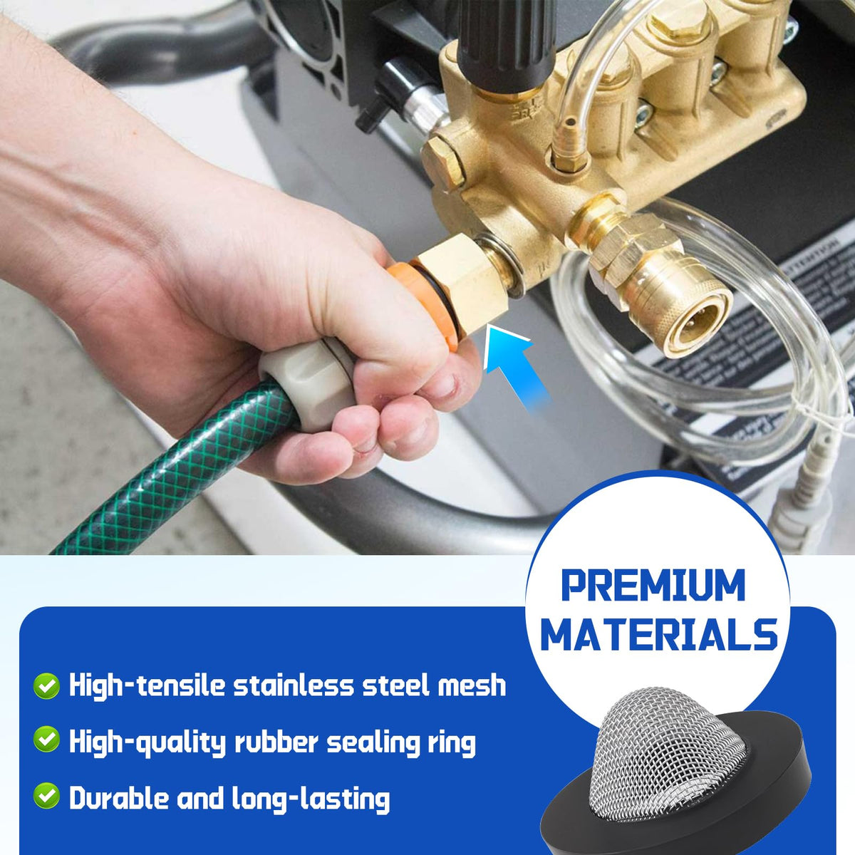 GYUTONG 3/4 in garden hose connector filter — supports reliable connections.