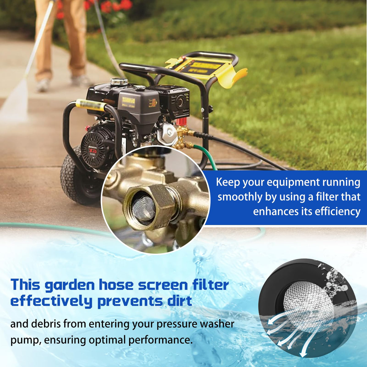 GYUTONG easy-install inlet screen — quick, tool-free setup for leak-free water flow.