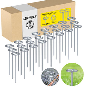 GZBEVITAR circle-top 6-inch landscape pin ready for secure ground anchoring and easy insertion.