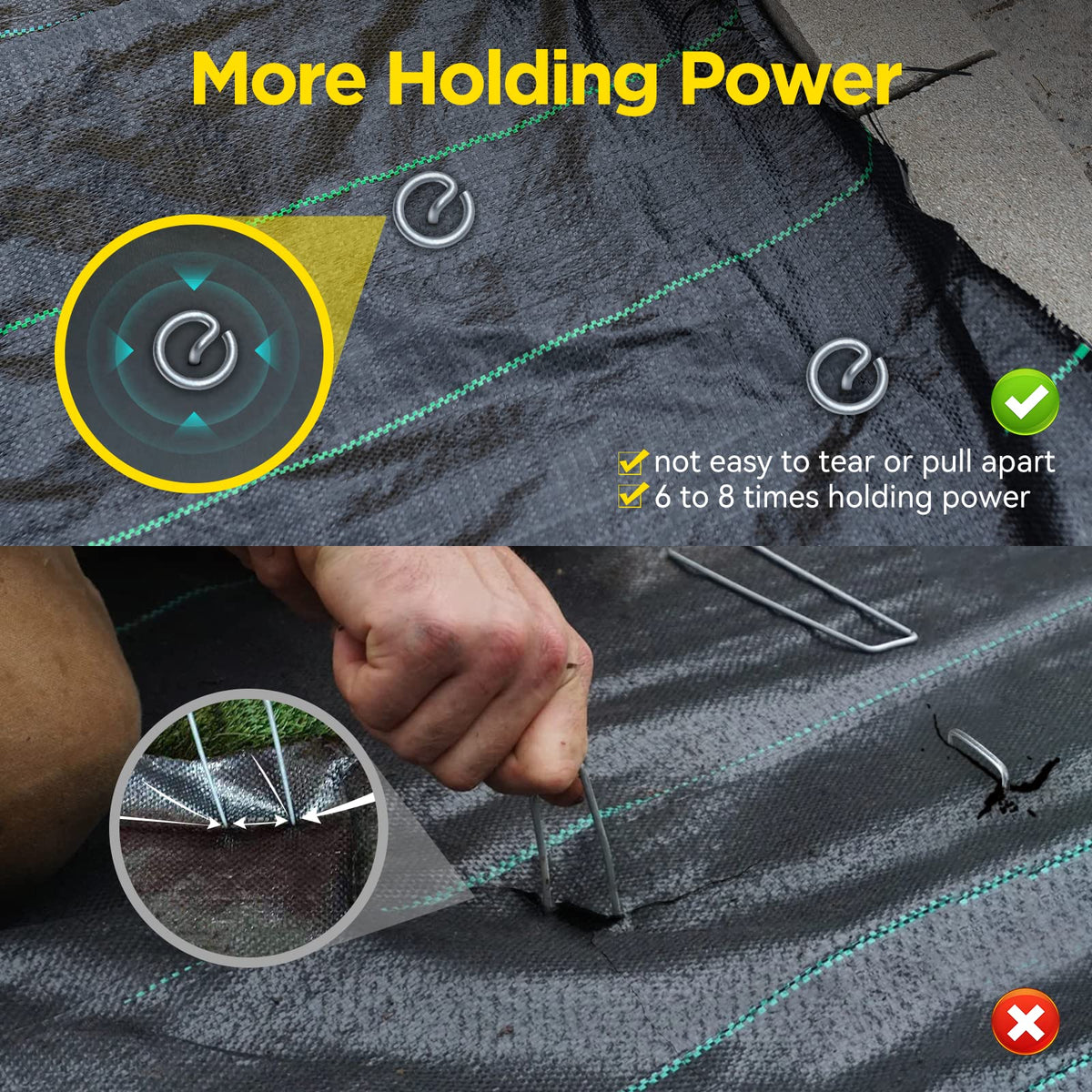 GZBEVITAR versatile pins fit weed barriers, garden stakes, and more.